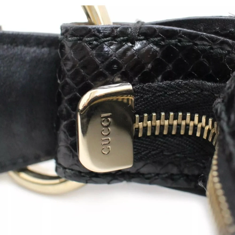 ❌SOLD❌GUCCI
Python Small Horsebit Chain Hobo Black - Picture 7 of 9